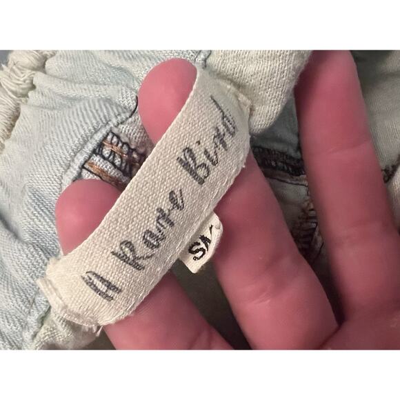 A Rare Bird Jeans Patchwork Boho Hippie Floral Frayed Cotton Women’s Size S/M - Picture 7 of 9